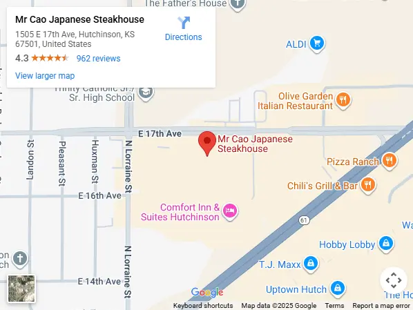 Location, 1505 E 17th Ave, Hutchinson, KS 67501, United States